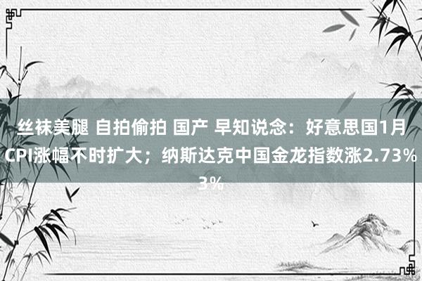 丝袜美腿 自拍偷拍 国产 早知说念：好意思国1月CPI涨幅不时扩大；纳斯达克中国金龙指数涨2.73%